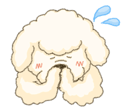 White Poodle (fixed) sticker #1501324