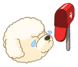 White Poodle (fixed) sticker #1501341