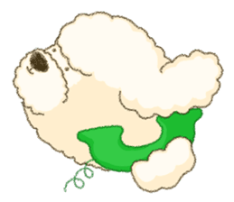 White Poodle (fixed) sticker #1501343