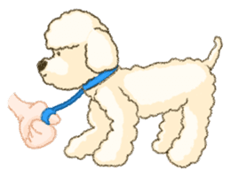 White Poodle (fixed) sticker #1501349