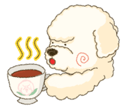 White Poodle (fixed) sticker #1501352