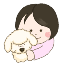 White Poodle (fixed) sticker #1501359