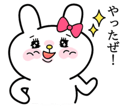 Cute and funny faces rabbit sticker sticker #1501440