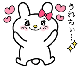 Cute and funny faces rabbit sticker sticker #1501442