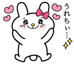 Cute and funny faces rabbit sticker sticker #1501442