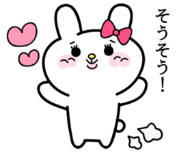 Cute and funny faces rabbit sticker sticker #1501444