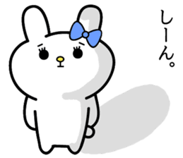 Cute and funny faces rabbit sticker sticker #1501445