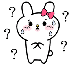 Cute and funny faces rabbit sticker sticker #1501446
