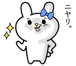 Cute and funny faces rabbit sticker sticker #1501447