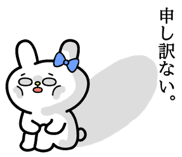 Cute and funny faces rabbit sticker sticker #1501449