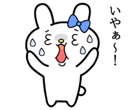 Cute and funny faces rabbit sticker sticker #1501450