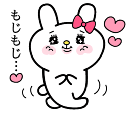 Cute and funny faces rabbit sticker sticker #1501451