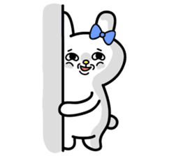 Cute and funny faces rabbit sticker sticker #1501452