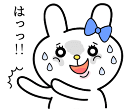 Cute and funny faces rabbit sticker sticker #1501453