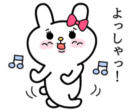 Cute and funny faces rabbit sticker sticker #1501454