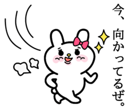 Cute and funny faces rabbit sticker sticker #1501456