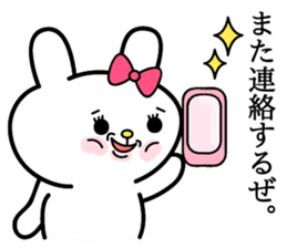 Cute and funny faces rabbit sticker sticker #1501457