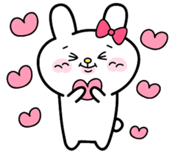 Cute and funny faces rabbit sticker sticker #1501458