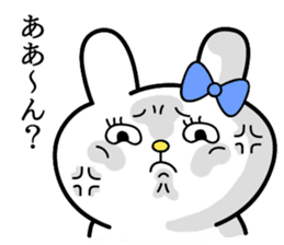 Cute and funny faces rabbit sticker sticker #1501459