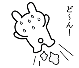 Cute and funny faces rabbit sticker sticker #1501460