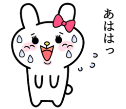 Cute and funny faces rabbit sticker sticker #1501461