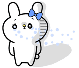 Cute and funny faces rabbit sticker sticker #1501462