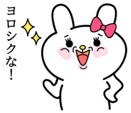 Cute and funny faces rabbit sticker sticker #1501465