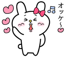 Cute and funny faces rabbit sticker sticker #1501468