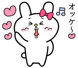 Cute and funny faces rabbit sticker sticker #1501468