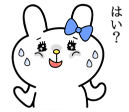 Cute and funny faces rabbit sticker sticker #1501469
