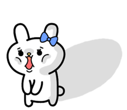 Cute and funny faces rabbit sticker sticker #1501470