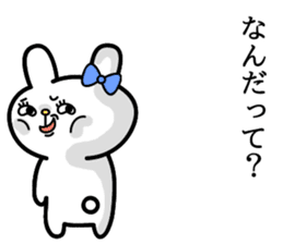 Cute and funny faces rabbit sticker sticker #1501472