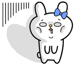 Cute and funny faces rabbit sticker sticker #1501473