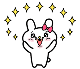 Cute and funny faces rabbit sticker sticker #1501475