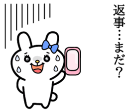 Cute and funny faces rabbit sticker sticker #1501478