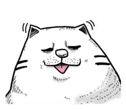 Round round cat sticker #1501630