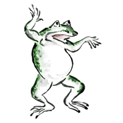 Japanese frog caricature