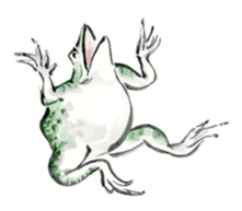 Japanese frog caricature sticker #1502044