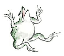 Japanese frog caricature sticker #1502044