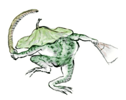 Japanese frog caricature sticker #1502047