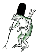 Japanese frog caricature sticker #1502048