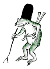 Japanese frog caricature sticker #1502048