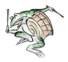 Japanese frog caricature sticker #1502050