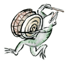 Japanese frog caricature sticker #1502051