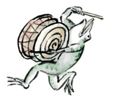 Japanese frog caricature sticker #1502051