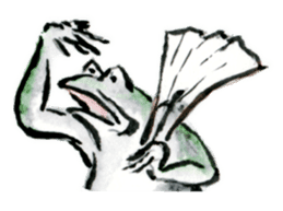 Japanese frog caricature sticker #1502052