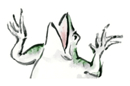 Japanese frog caricature sticker #1502054
