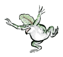 Japanese frog caricature sticker #1502056