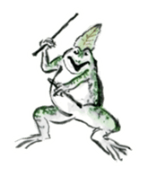 Japanese frog caricature sticker #1502057