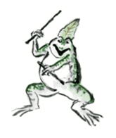 Japanese frog caricature sticker #1502057